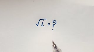 Square root of i ?  | A tricky complex numbers math olympiad question | Algebra problems |