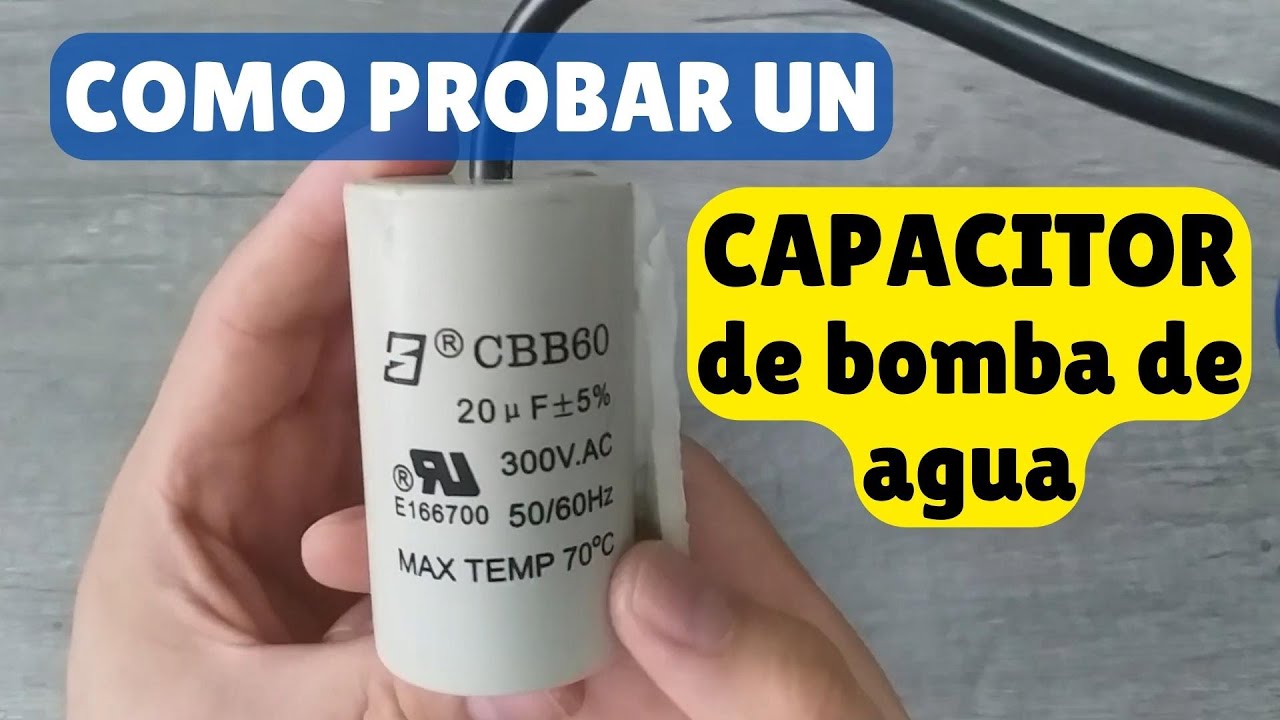 pecho Pino ayuda Como probar un CAPACITOR de bomba de agua. Daño en dieléctrico. - YouTube