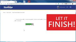 Importing Courses into a BLANK Shell