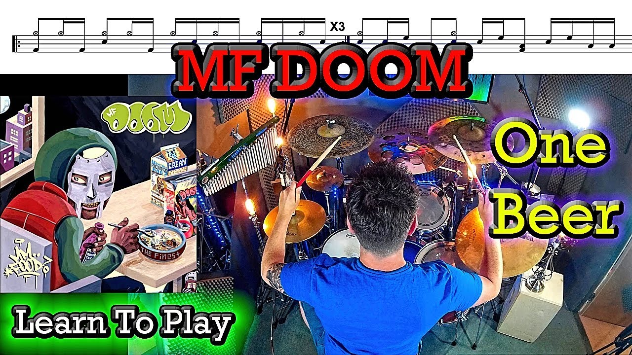 MF DOOM One Beer Drum Tutorial Lesson YouTube