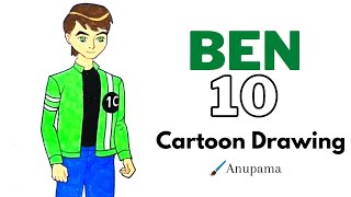 How to draw BEN 10 || By Oil Pastel || #cartoon5 screenshot 5