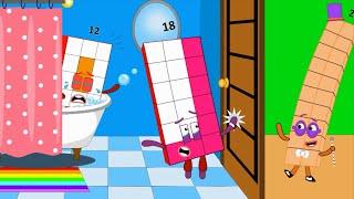 Animation Story Oh No Numberblocks 18 And 12 Locked In The Bathroom