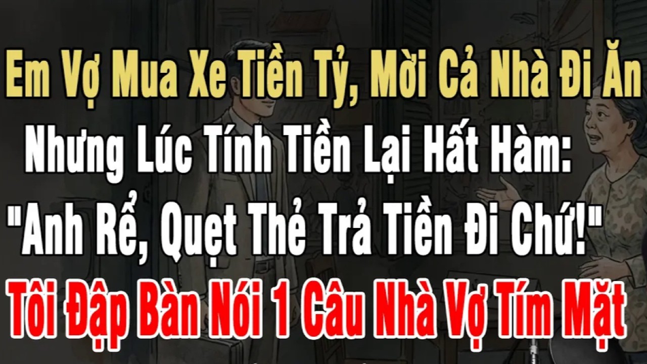 Em Vợ Mua Xe Tiền Tỷ, Mời Cả Nhà Đi Ăn Mừng Lúc Tính Tiền Lại Hất Hàm： ＂Anh Rể, Quẹt Thẻ Đi Chứ!＂