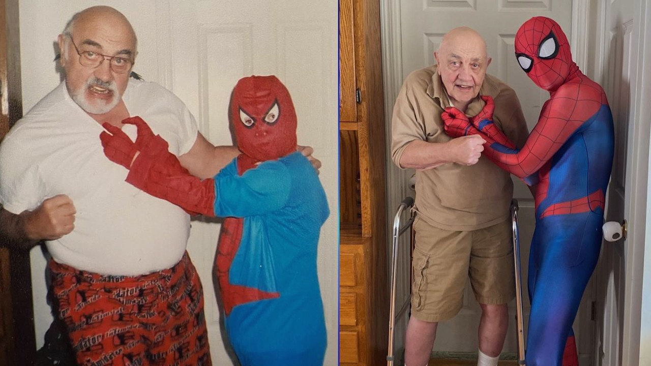 Spider-Man Fan Gets A Web-Slinging Re-Do With His Grandfather