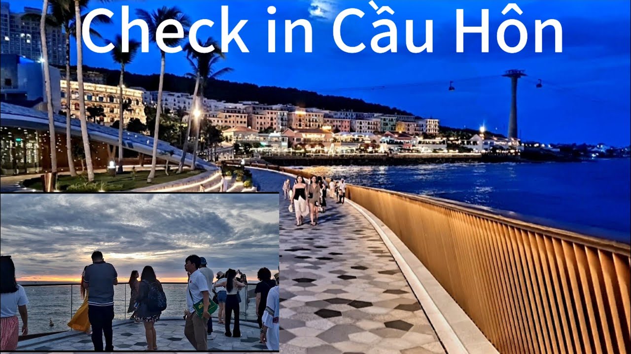 Наблюдение за закатом на мосту Поцелуев, Фукуок, часть 2