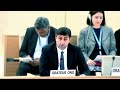 Mr. Abbas Abbasov delivers a speech on the rights and violence against children in French colonies.