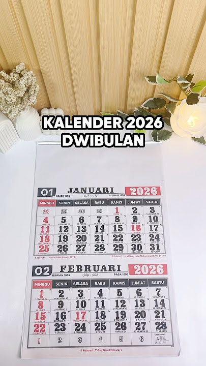 2026 banyak tanggal merahnya! Kalender dinding 2026 dwibulan #kalender #kalender2026 #rainifannii
