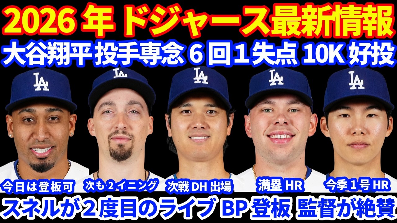Focusing on Pitching] Latest Dodgers News for 2026‼️ Due to being