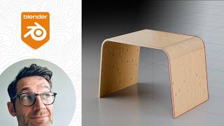 Basic UV Unwrapping Plywood Bench and Rendering