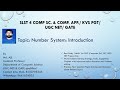 Topic 02: Number System: Introduction
