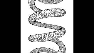 Celebrity 10 PRINT on Torus. Draw by openFrameworks Wealth