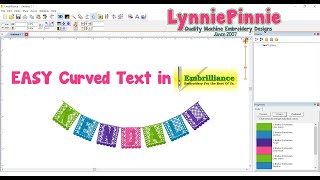 Curving BX Embroidery Fonts in Embrilliance Software