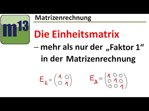 Video: Kann die Einheitsmatrix Null sein?