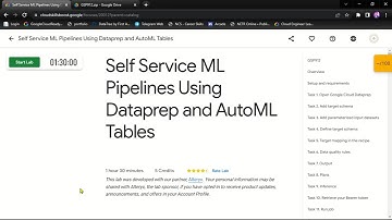 Self Service ML Pipelines Using Dataprep and AutoML Tables || GSP912 || Solution