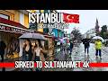 🇹🇷 HEAVY RAIN ISTANBUL 4K Walking Tour 2026 | Sirkeci to Sultanahmet | Hagia Sophia &amp; Blue Mosque