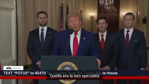 Trump, attacco Usa a Iran: il discorso del presidente