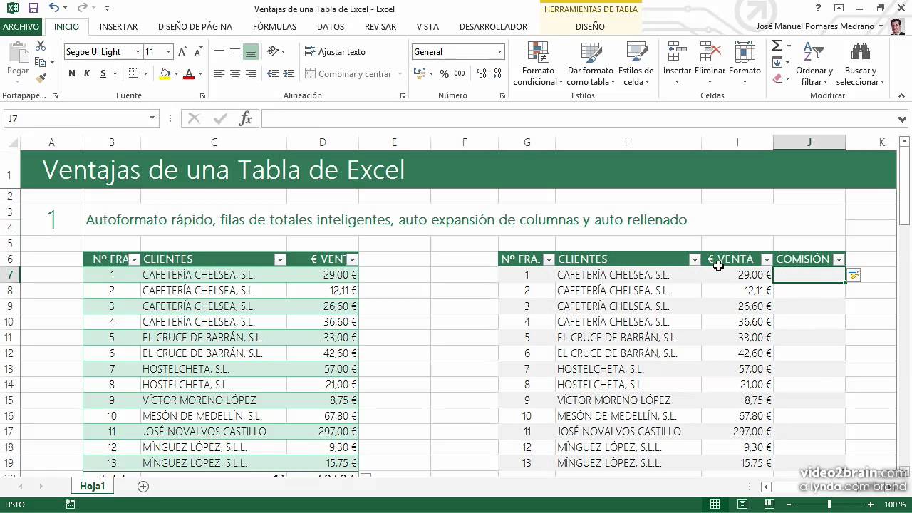 13 Ventajas de una Tabla de Excel - YouTube