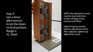 McKinney MK80A Concealed Hinge 3D Adjustment