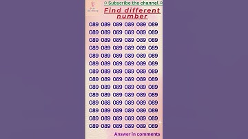 Can you spot the different hidden number ? 🧐🔎🤓🏆 | Brain Storming | #shorts #maths #yt  #ytshorts