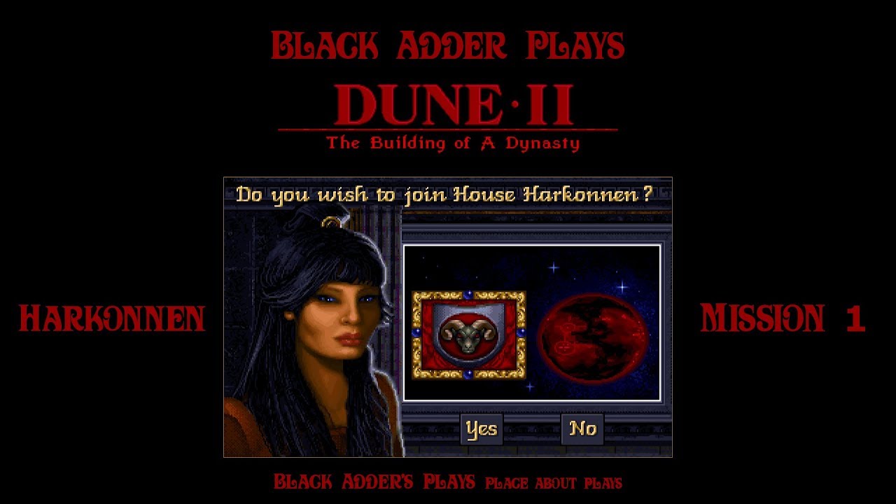 Black Adder Plays Dune II - Harkonnen - Mission 1