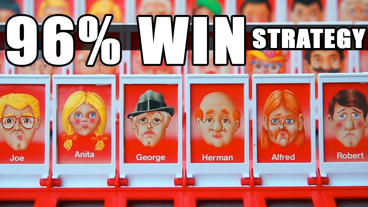 Best Guess Who Strategy- 96% Win Record Using Math - Youtube