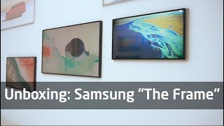 Unboxing Samsung The Frame Uhd Tv Mit Hdr Als Bilderrahmen Youtube