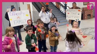 Girl Surprised By Supportive Classmates On Adoption Day