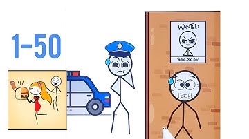 Stickman Games - DOP - Draw one part: Draw Line - Gameplay Walkthrough All Levels 1-50