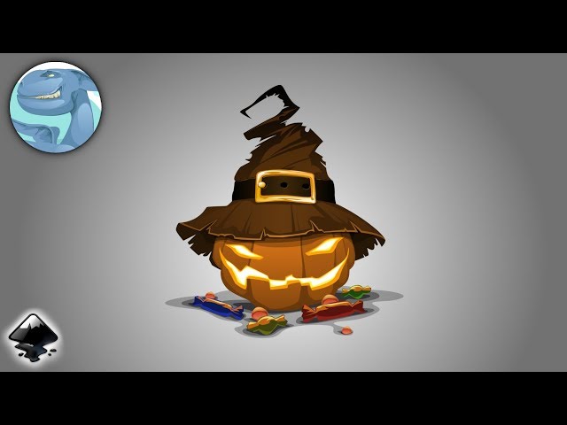 Pumpkin character. Speed vector art with Inkscape.