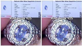 Natural blue sapphire star ceylon srilanka Safir