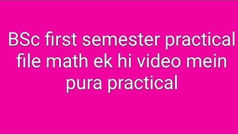 BSc 1st semester practical file math ka||BSc first semester practical file math