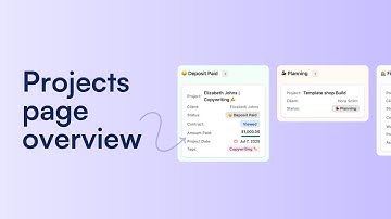 Projects page overview