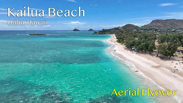 Kailua Beach - Oahu Drone Flyover (4K)