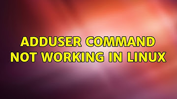 Adduser command not working in Linux