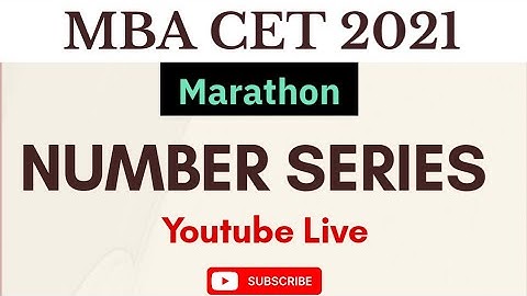 MBA CET 2021 MARATHON I DAY 5 I Number Series I