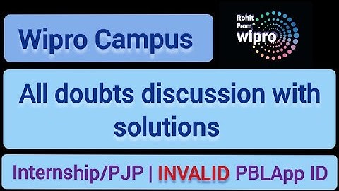 PBLApp is not working ?Internship/PJP | Velocity Email | Onboarding Joining 2022  wipro discussion.