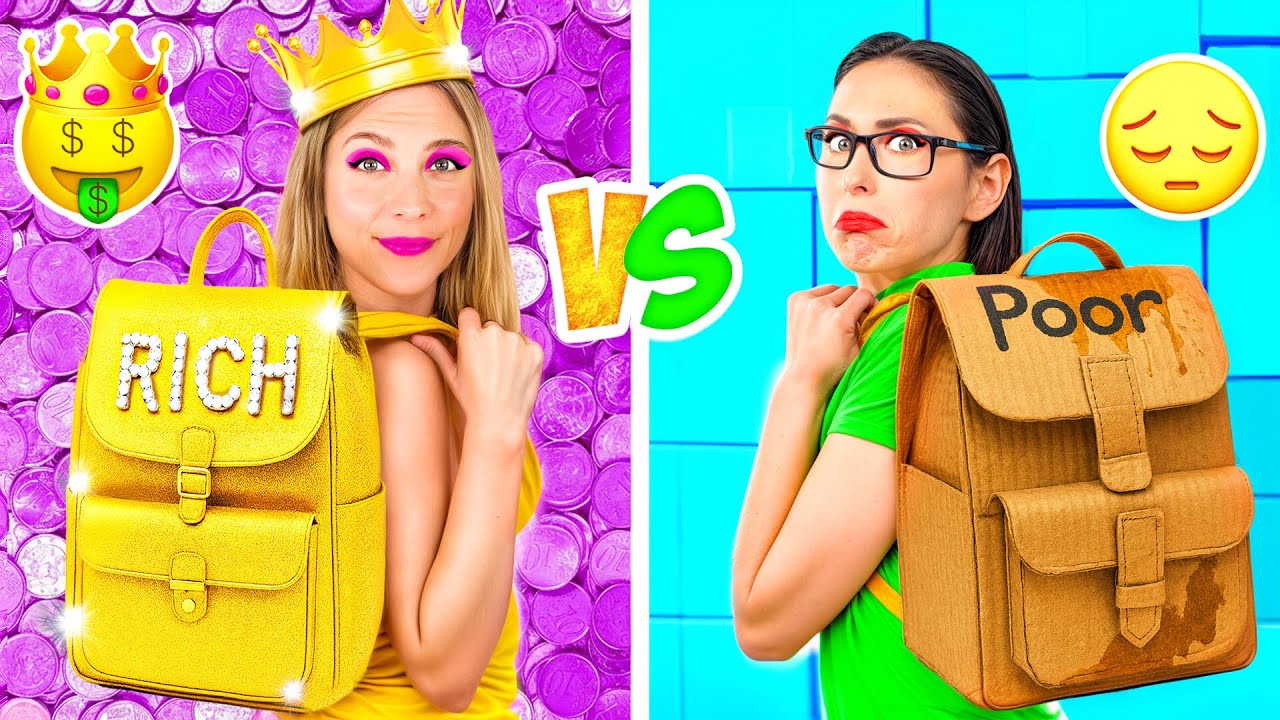 Reicher Student vs Broke Student | Verrückte Challenge von KiKi Challenge