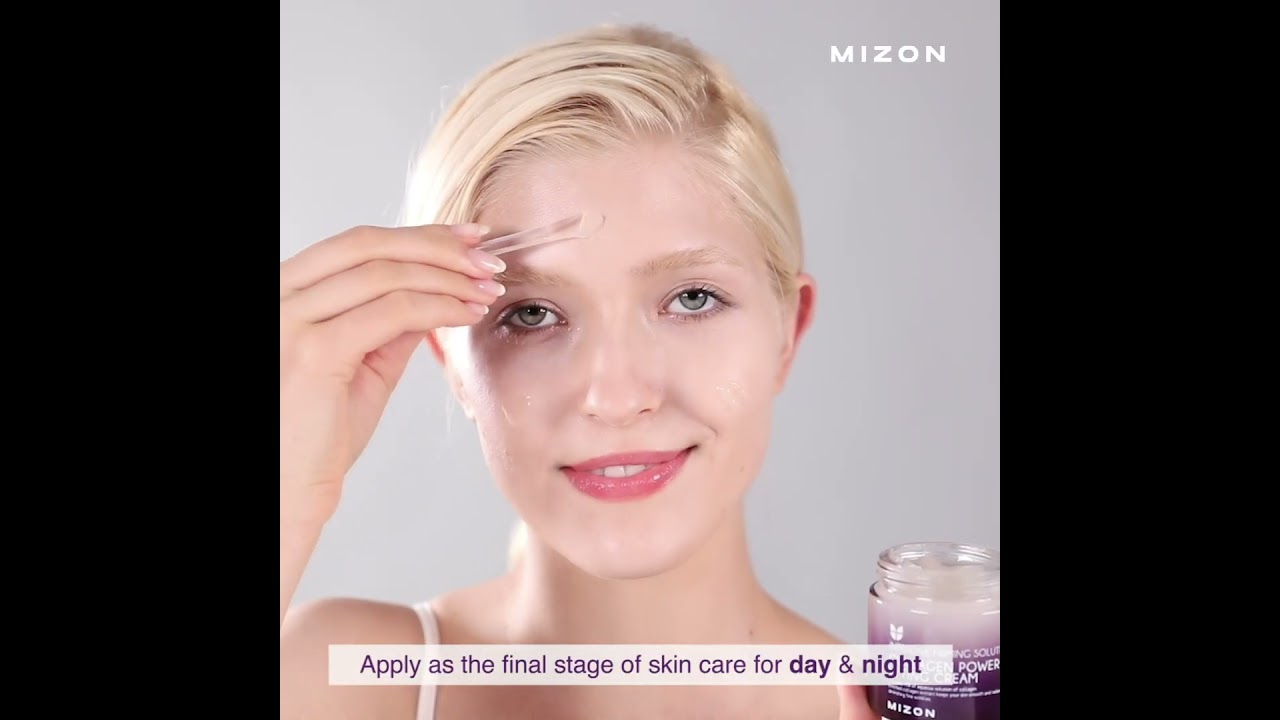 Crème Hydratante MIZON Power Lifting Collagen 75 Ml - Anti-rides - Acide Hyaluronique & Peptides