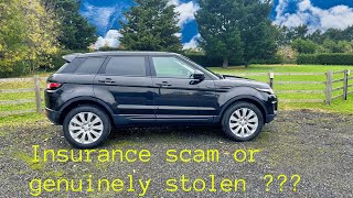 STOLEN RANGE ROVER OR INSURANCE FRAUD? WILL IT RUN ?