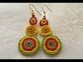 DIY-TAKI TASARIM RENKLİ DAİRESEL KÜPE/CİRCULAR COLORFUL SEED  BEAD EARRİNGS