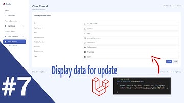 Get data form databases display one view blade | Dashboard V13
