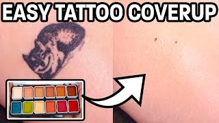 HOW TO COVER UP A TATTOO W/ MAKEUP - WATERPROOF!!!