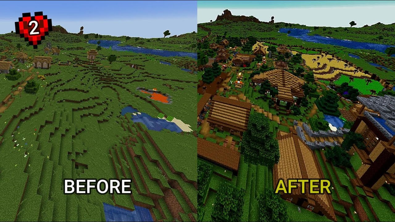 I TRANSFORMED A Village In Minecraft Hardcore #2 - YouTube