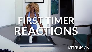 "I was able to push myself a lot harder.." | FIRST TIMERS REACT to the V-Form Trainer.