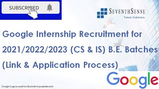 Google Internship Recruitment for 2021/2022/2023 (CS & IS) B.E. Batches (Link & Application Process) screenshot 4