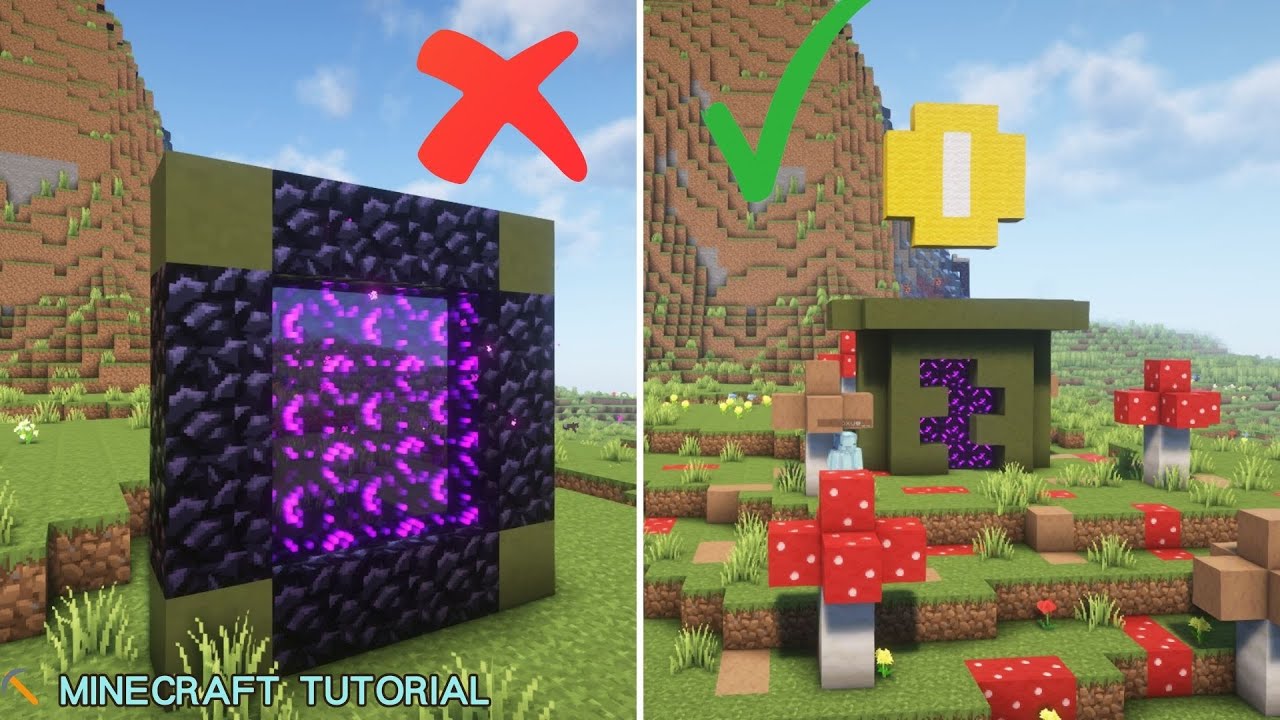 ⛏️ Minecraft Tutorial建築教學:地獄門大家都怎麼蓋?🚪這部影片教你快速擺脫簡陋地獄門🔥|現實版 - YouTube