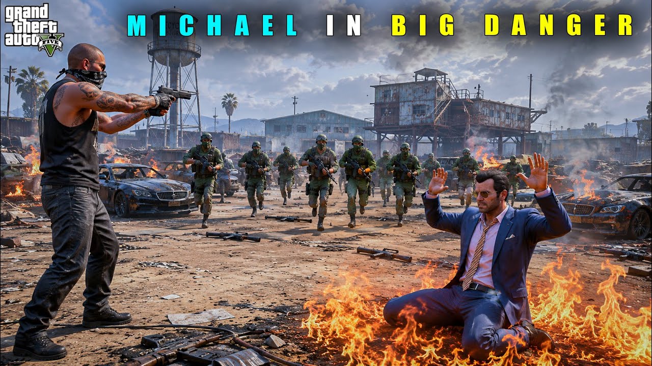 GTA 5 : MICHAEL IN VERY BIG DANGER || BB GAMING