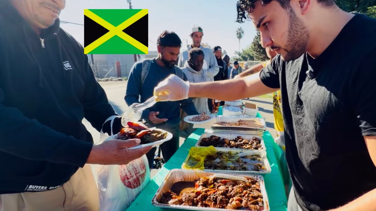 Грандиозный ямайский пир для бездомных!