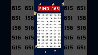 💥Can You Spot the Hidden 165 👀 | Number Grid Hunt #shorts