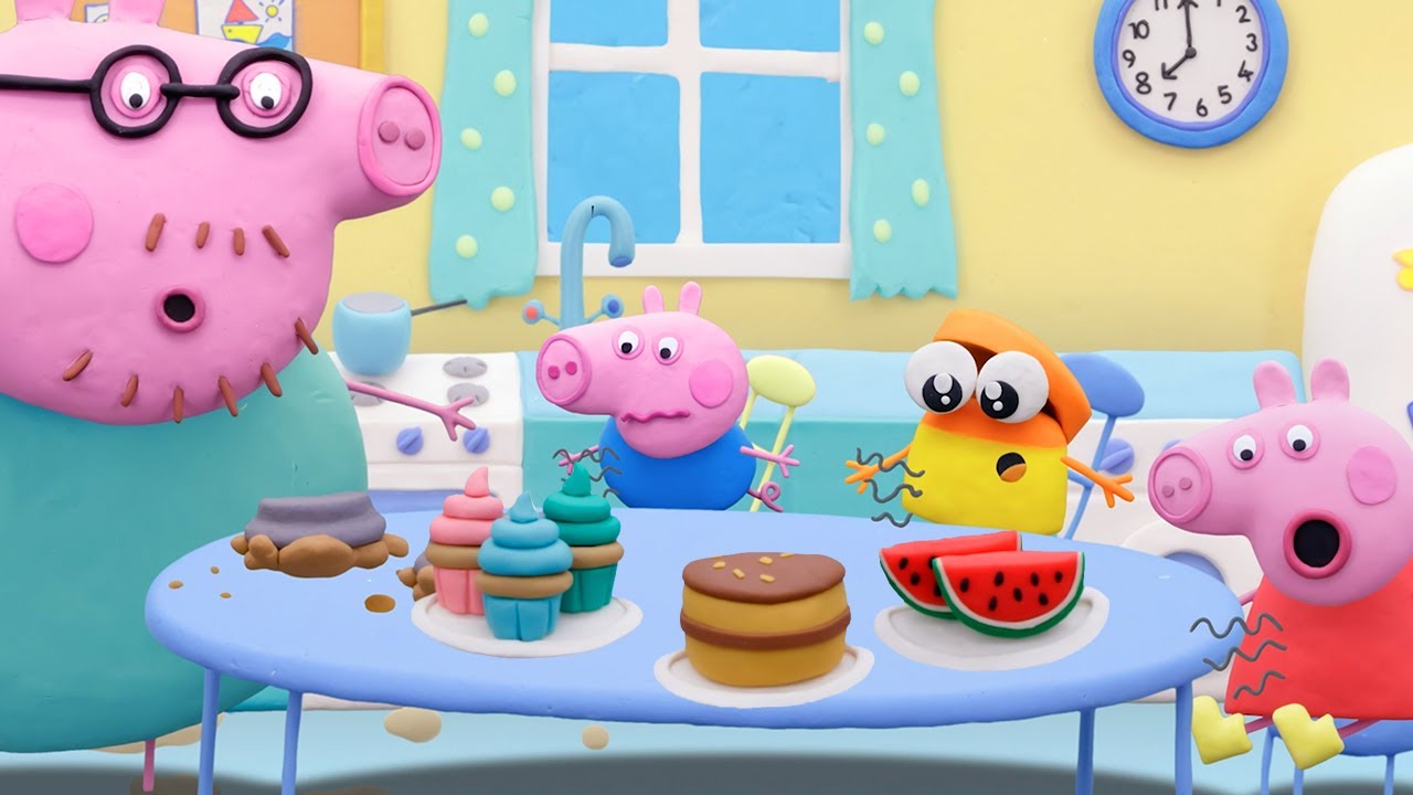 Peppa Pig Official Channel | Muddy Puddle Jump with Peppa | Play-Doh Show Stop Motion @Play-Doh